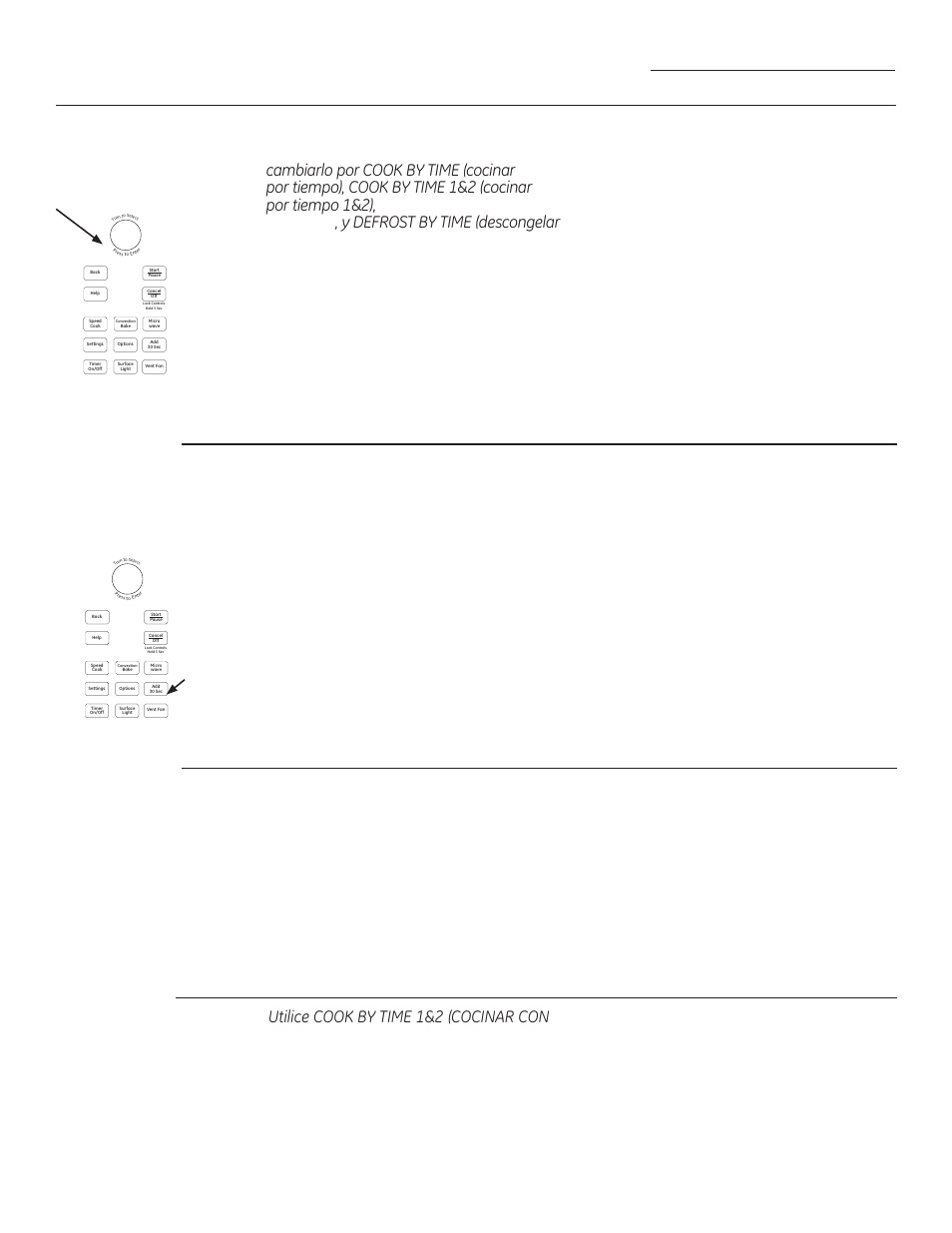 Cocimiento con tiempo, Niveles de potencia de microonda, Cocinando en el microonda | Cocimiento con tiempo 1 y 2 | GE PSA9120DFWW User Manual | Page 64 / 80