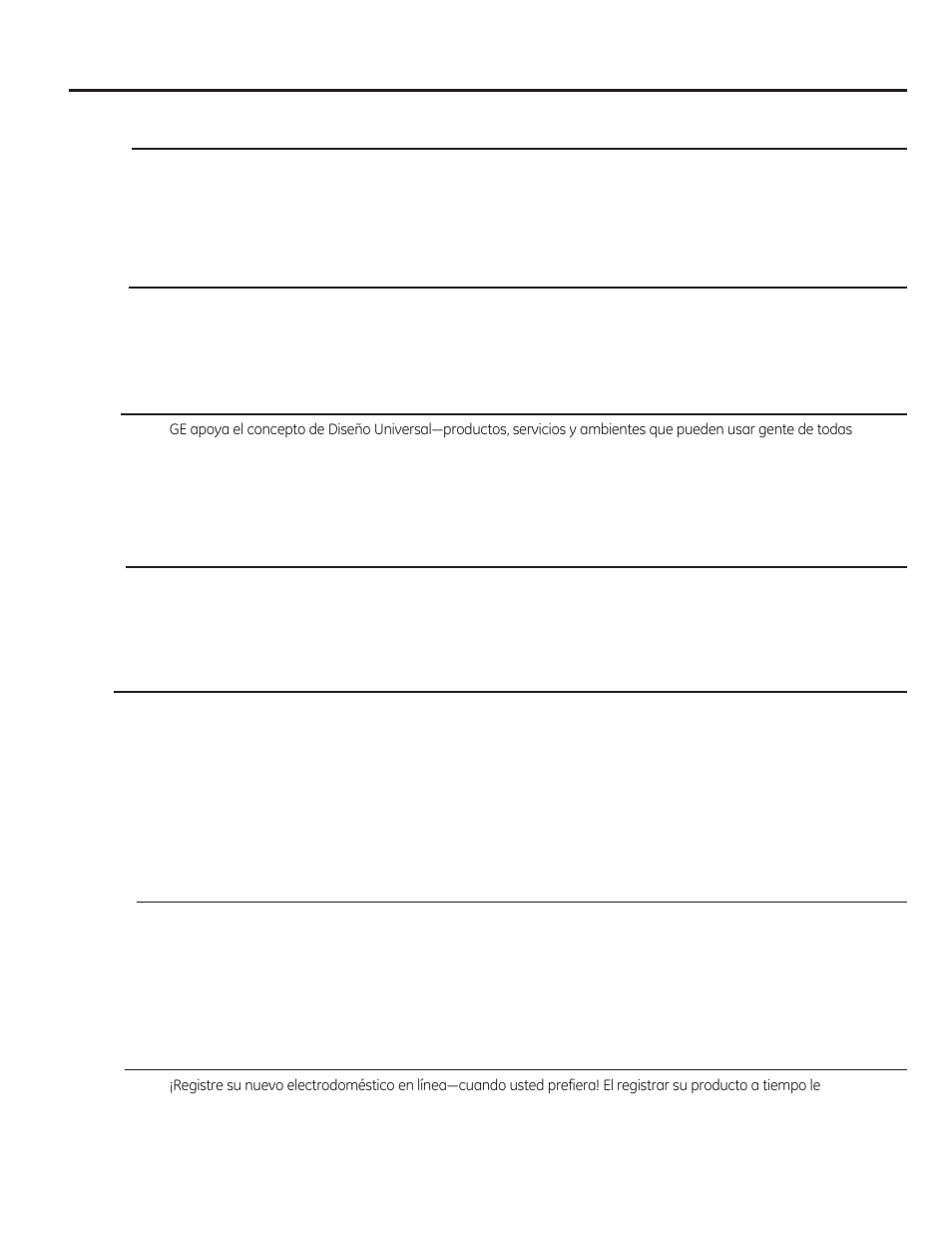 Soporte al consumidor. página web de ge appliances, Solicite una reparación, Piezas y accesorios | Póngase en contacto con nosotros, Registre su electrodoméstico, Garantías ampliadas | GE PSA9120DFWW User Manual | Page 80 / 80