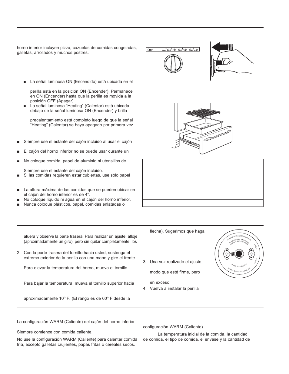 Uso del horno, Uso del cajón del horno bajo, En algunos modelos) | GE C2S985SETSS User Manual | Page 51 / 64