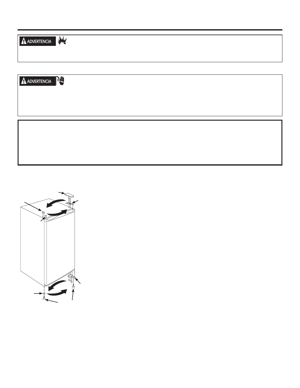 Instrucciones de instalación, Cable de corriente, Conexión de la electricidad | GE GML04GAEBS User Manual | Page 32 / 40