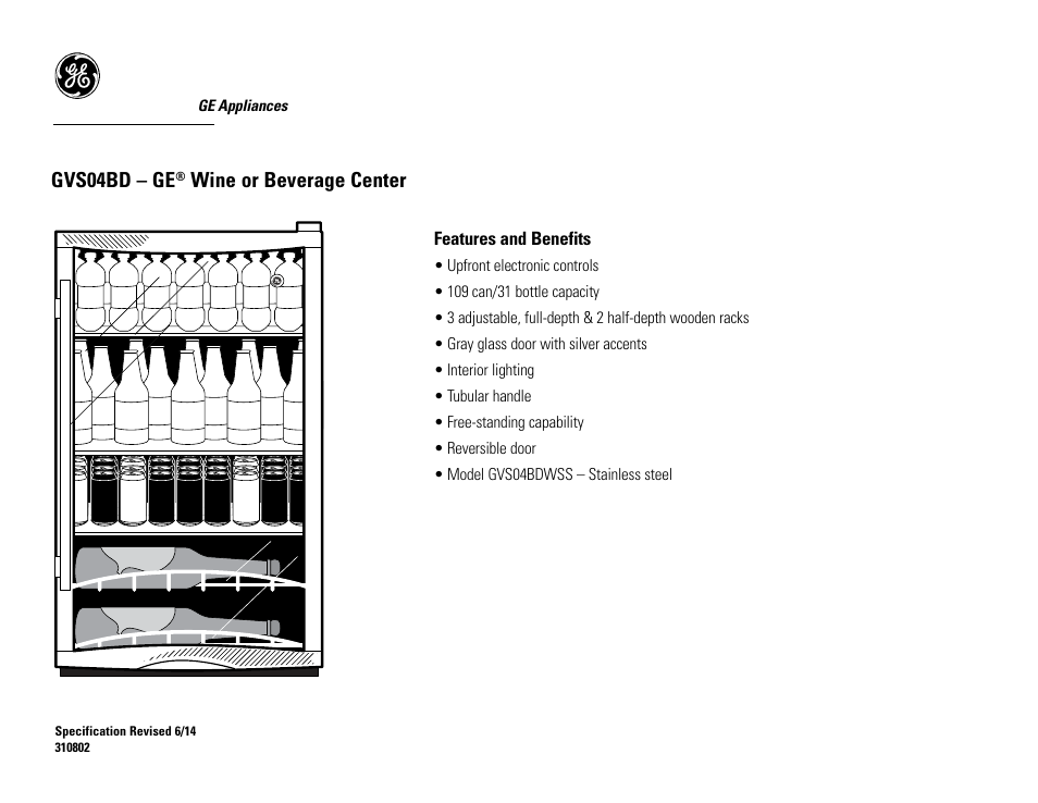 Gcr04 | GE GVS04BDWSS User Manual | Page 2 / 2