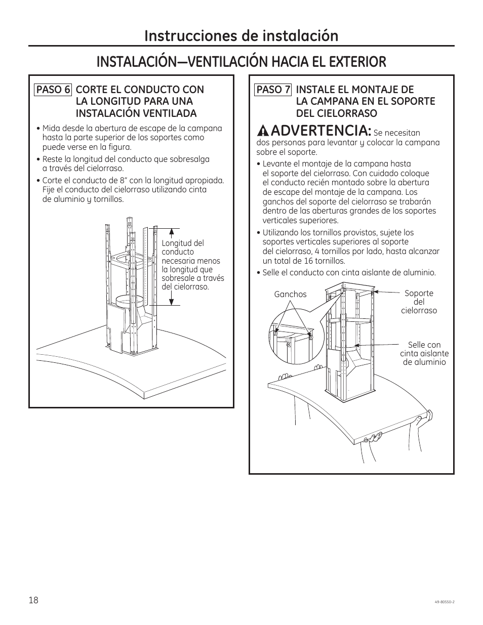 Advertencia | GE PV977NSS User Manual | Page 48 / 60