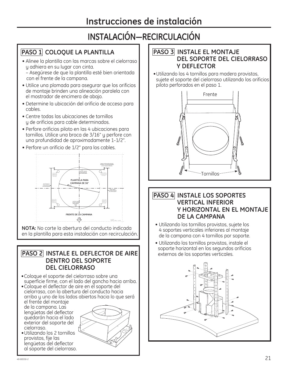 Paso 1 coloque la plantilla | GE PV977NSS User Manual | Page 51 / 60