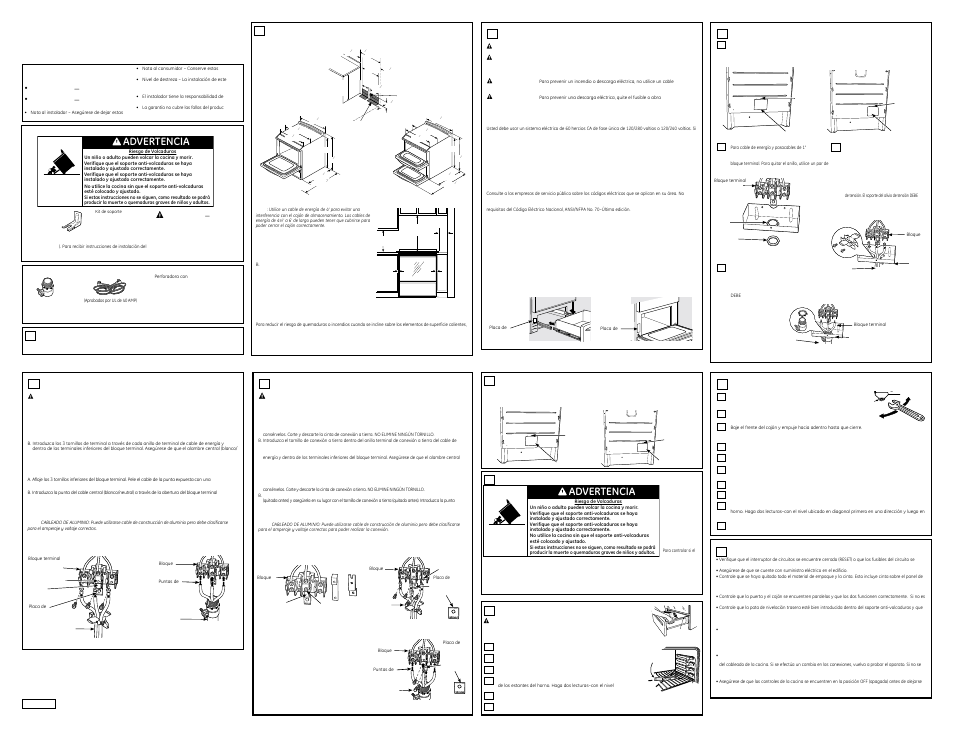 Advertencia | GE PS950SFSS User Manual | Page 2 / 2