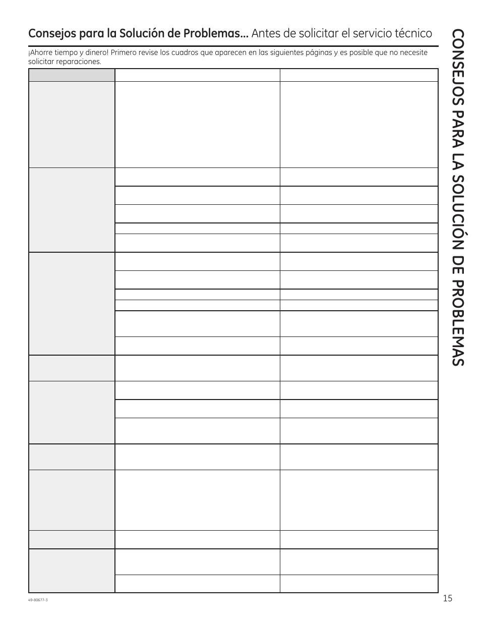 Consejos para la solución de problemas | GE JT1000SFSS User Manual | Page 31 / 32