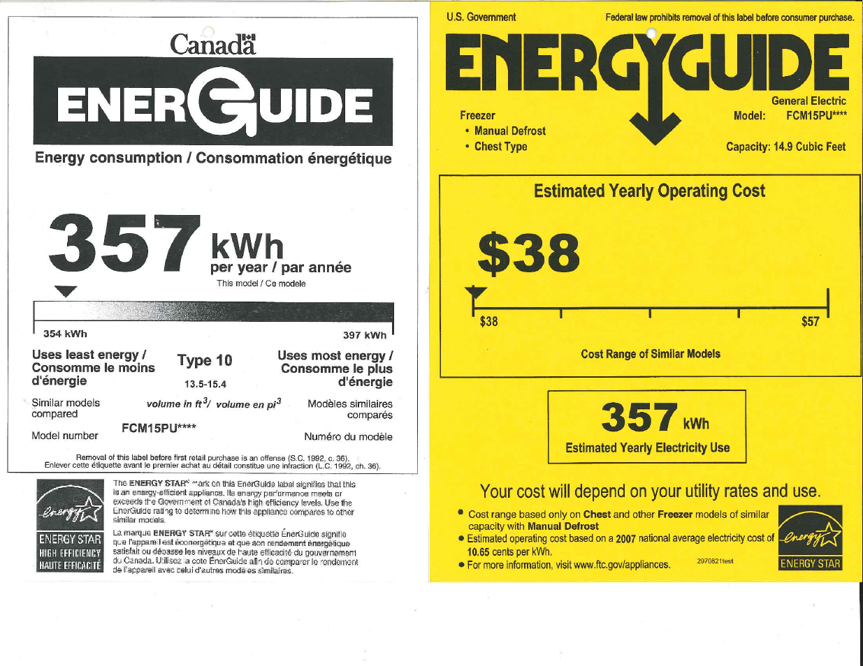 GE FCM15PUWW User Manual | 1 page