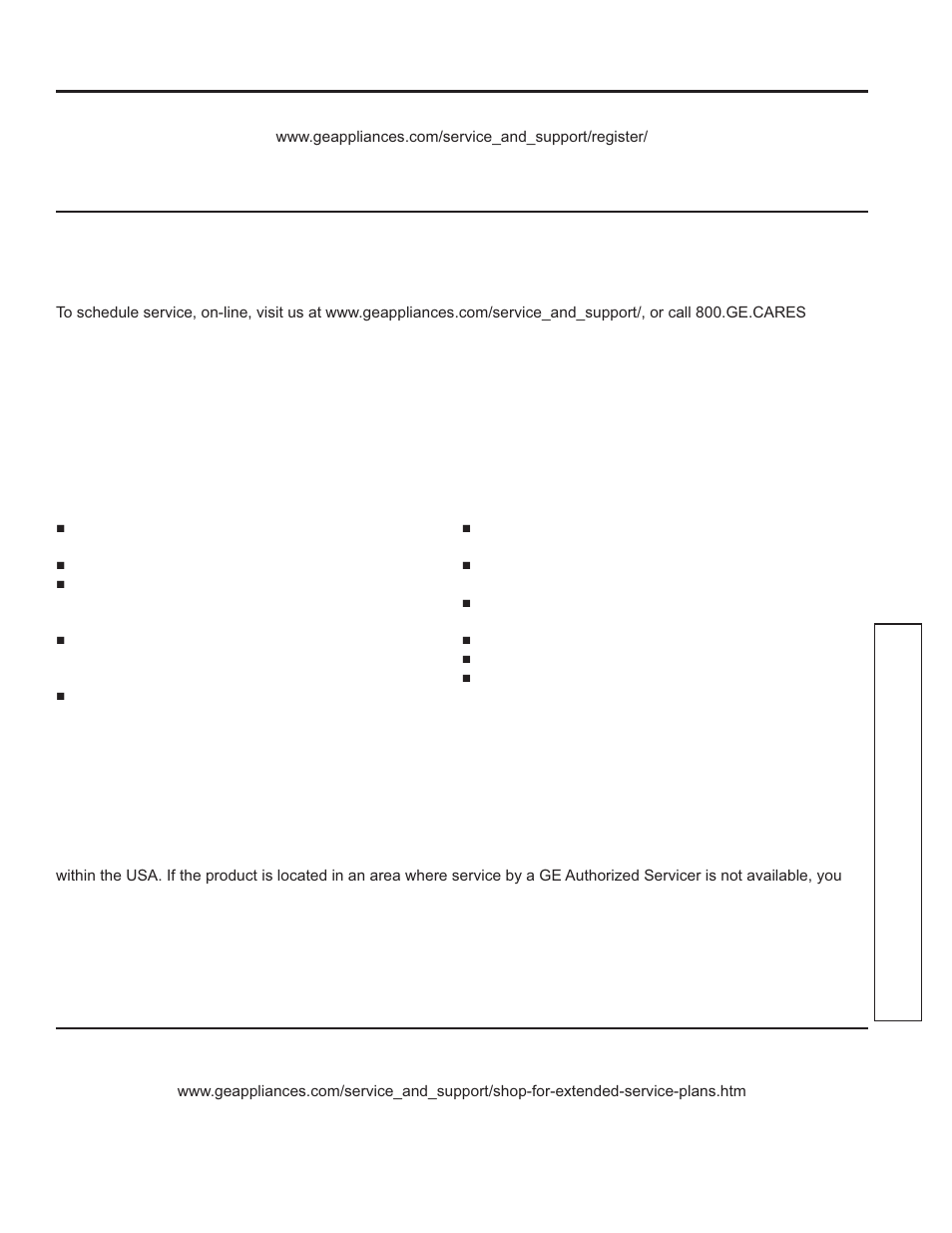 Wa rrant y, Ge electric range warranty | GE JM250DFBB User Manual | Page 7 / 40