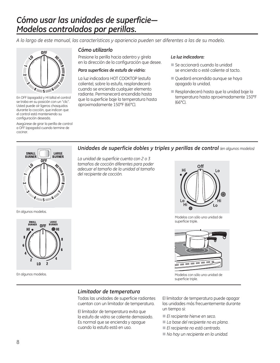 Limitador de temperatura | GE CS975SDSS User Manual | Page 64 / 112