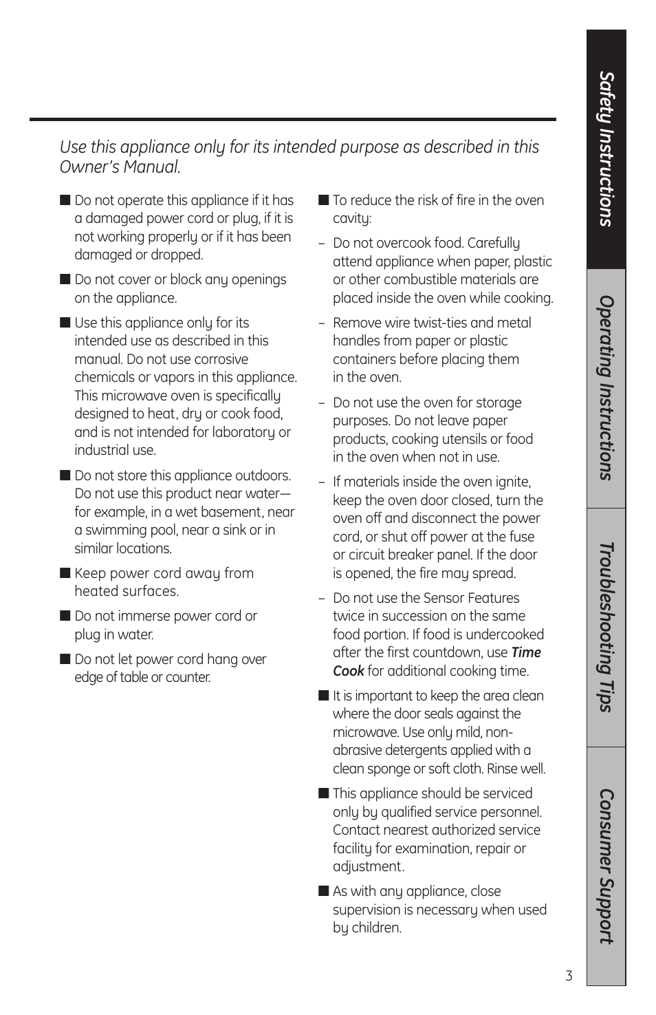 GE JES2051DNBB User Manual | Page 3 / 36