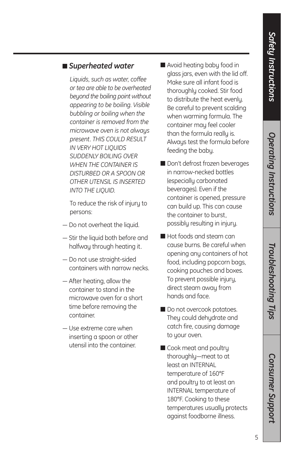 GE JES2051DNBB User Manual | Page 5 / 36