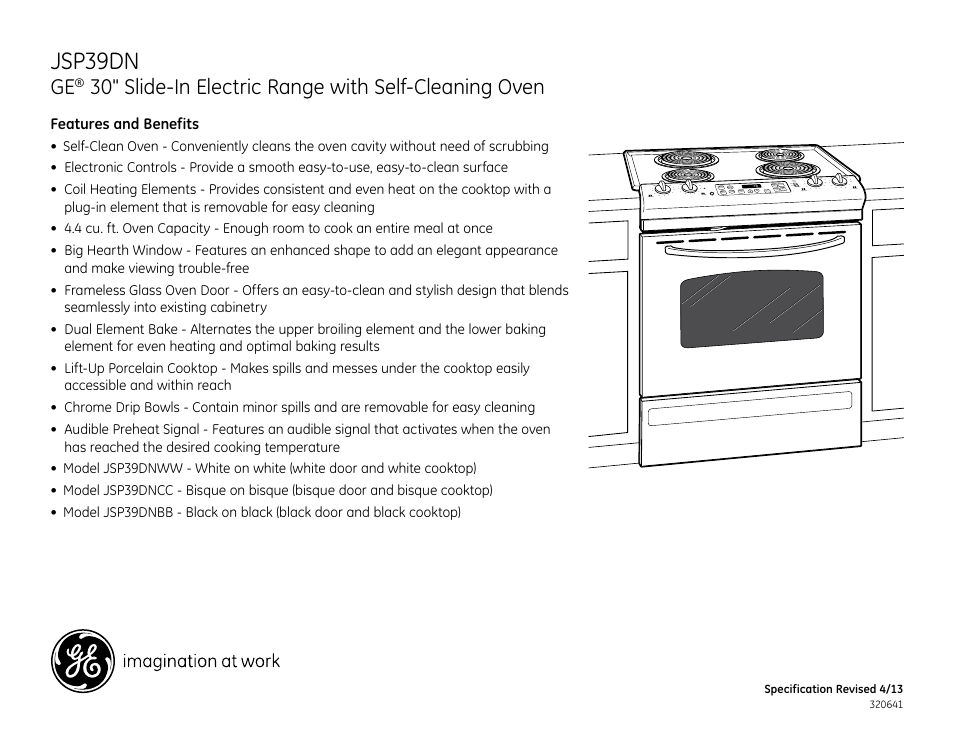 Jsp39dn, Jsp39dnwwccbb | GE JSP39DNCC User Manual | Page 2 / 2