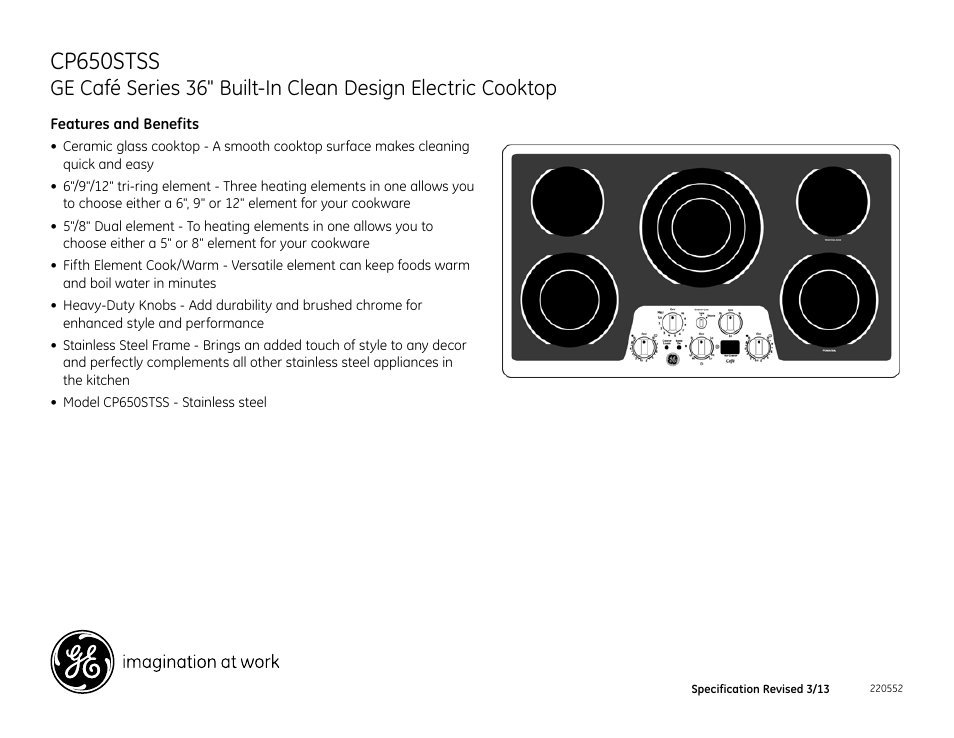 Cp650stss | GE CP650STSS User Manual | Page 2 / 2