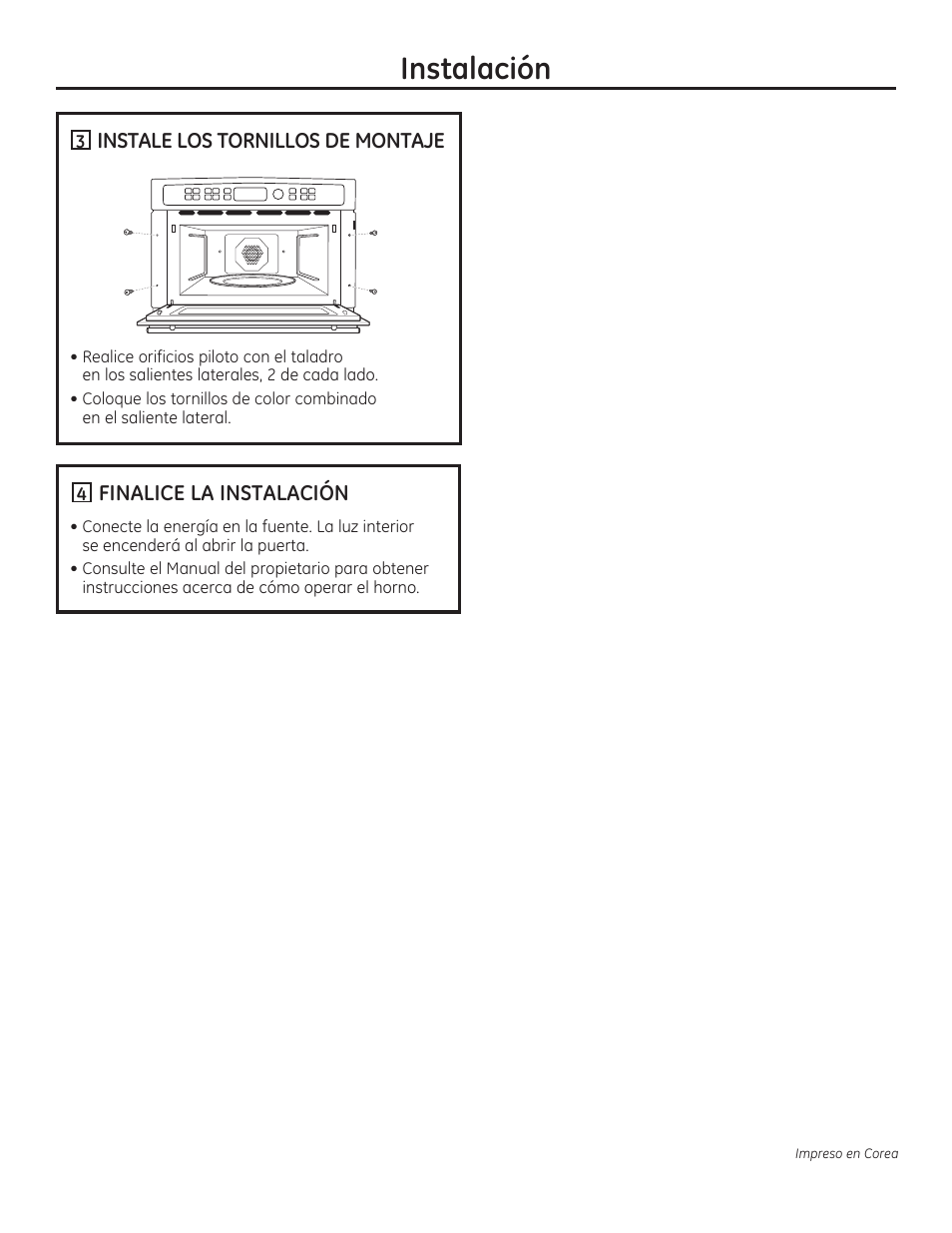 Instalación | GE PSB9100DFBB User Manual | Page 16 / 16