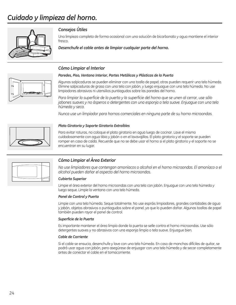 Cuidado y limpieza del horno | GE CEB1590SSSS User Manual | Page 56 / 64