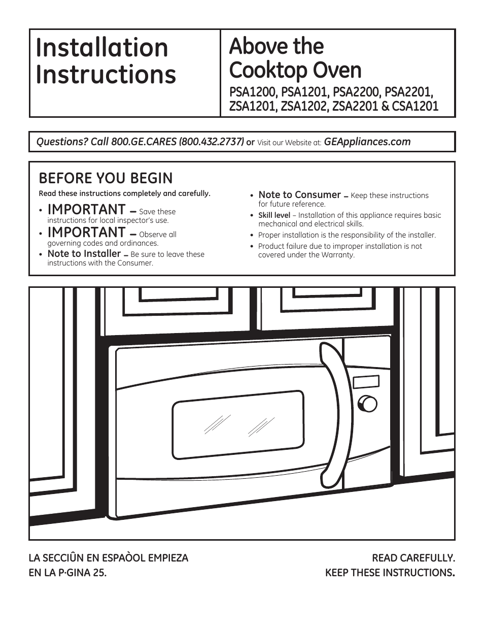GE CSA1201RSS User Manual | 48 pages