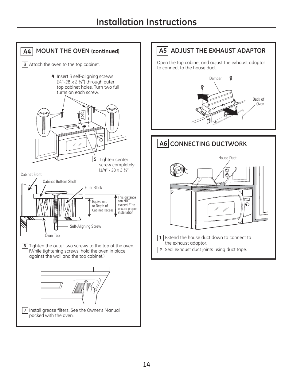 Qvwdoodwlrq,qvwuxfwlrqv | GE CSA1201RSS User Manual | Page 14 / 48