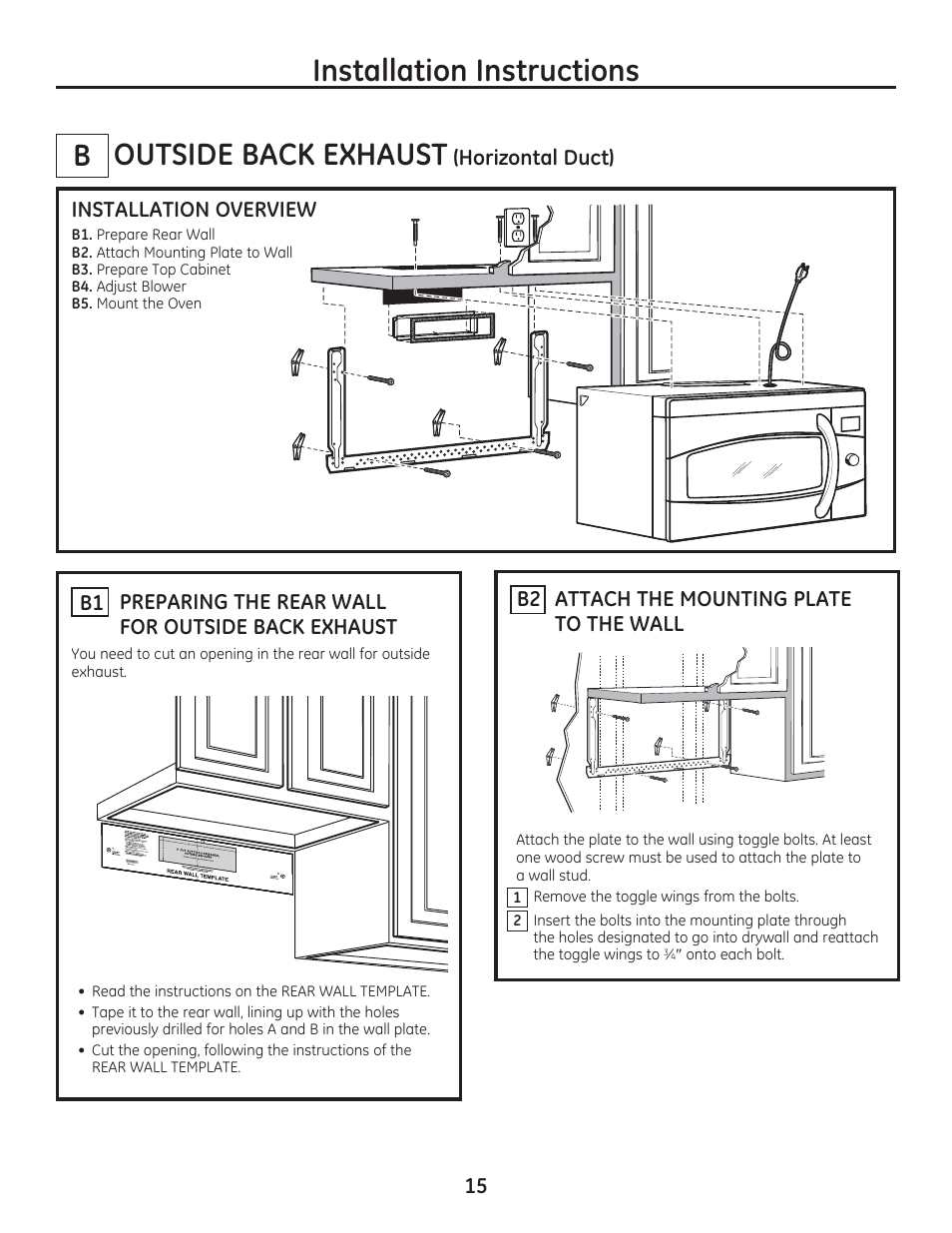 Qvwdoodwlrq,qvwuxfwlrqv | GE CSA1201RSS User Manual | Page 15 / 48