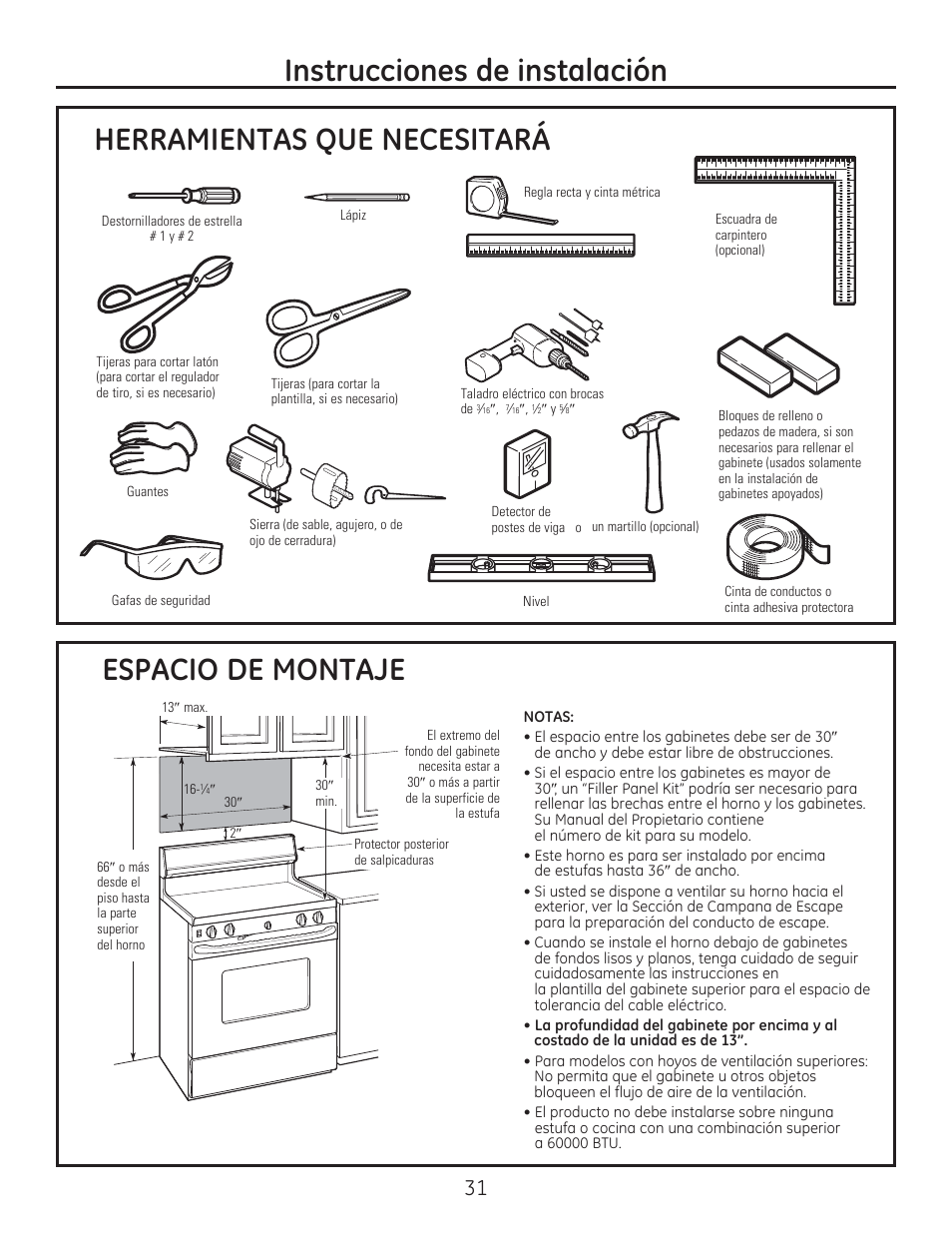 Qvwuxfflrqhvghlqvwdodflyq | GE CSA1201RSS User Manual | Page 31 / 48