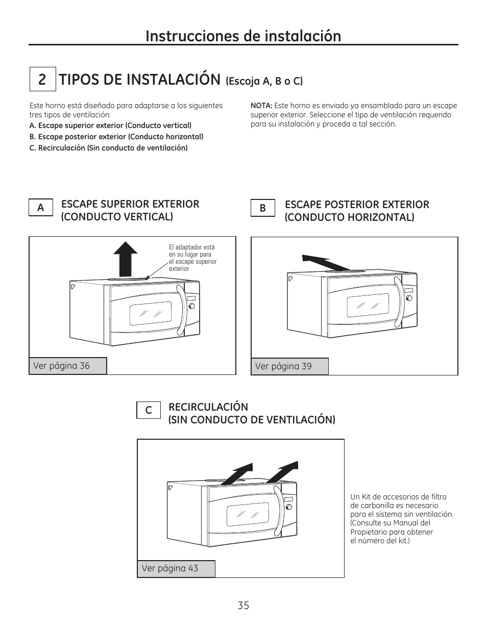 Qvwuxfflrqhvghlqvwdodflyq | GE CSA1201RSS User Manual | Page 35 / 48