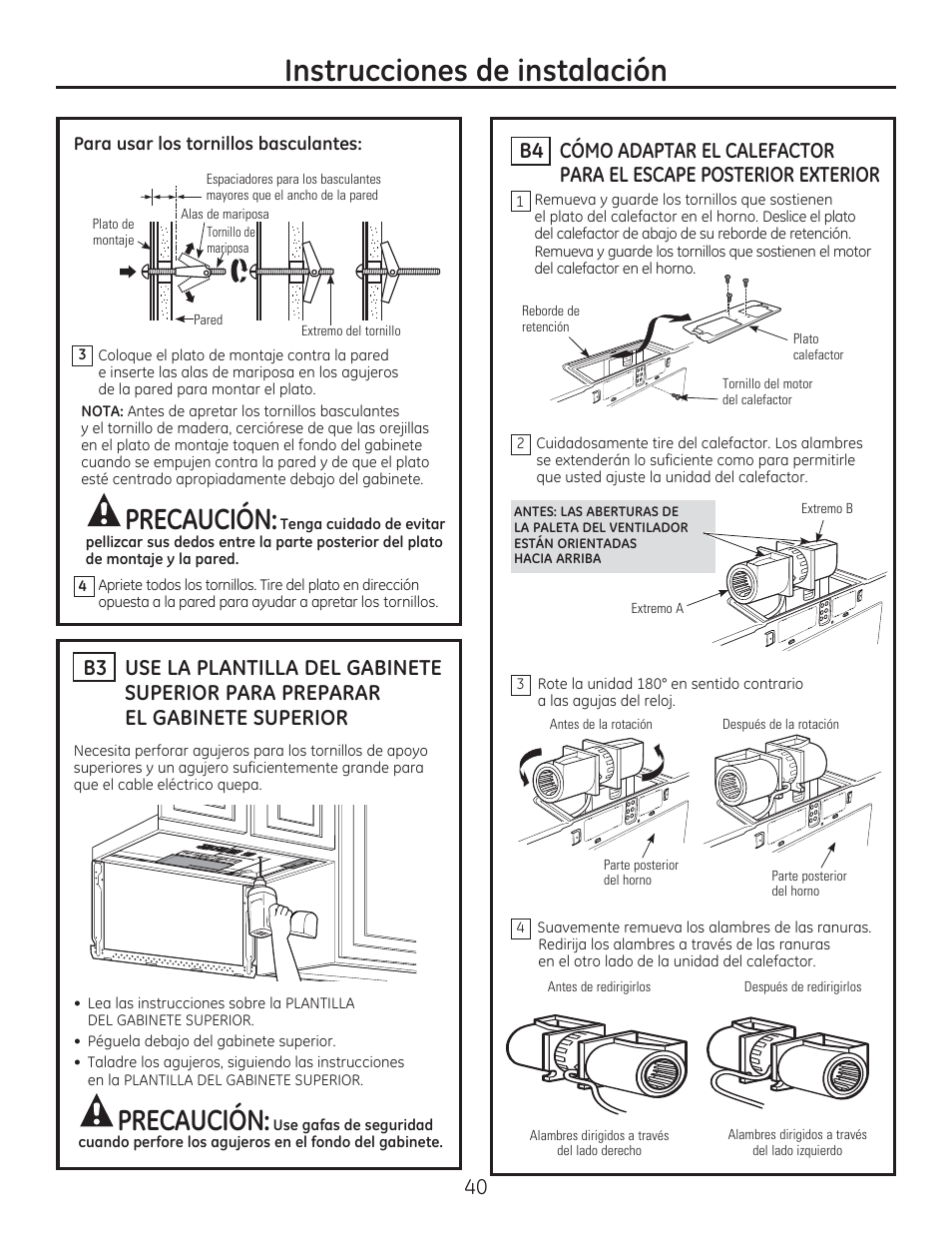 Qvwuxfflrqhvghlqvwdodflyq, 35(&$8&,ï1 | GE CSA1201RSS User Manual | Page 40 / 48