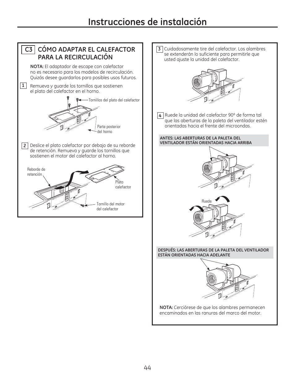 Qvwuxfflrqhvghlqvwdodflyq | GE CSA1201RSS User Manual | Page 44 / 48