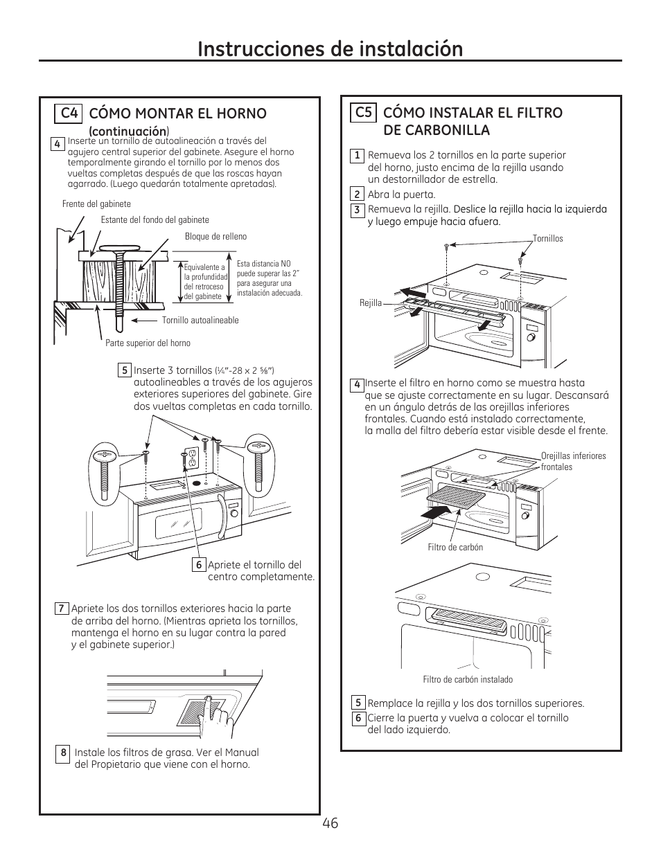 Qvwuxfflrqhvghlqvwdodflyq | GE CSA1201RSS User Manual | Page 46 / 48