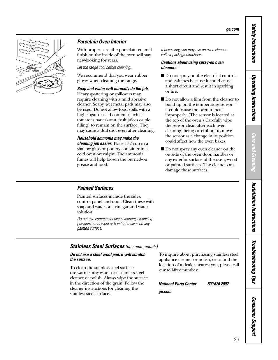 GE JGAS02SENSS User Manual | Page 21 / 36