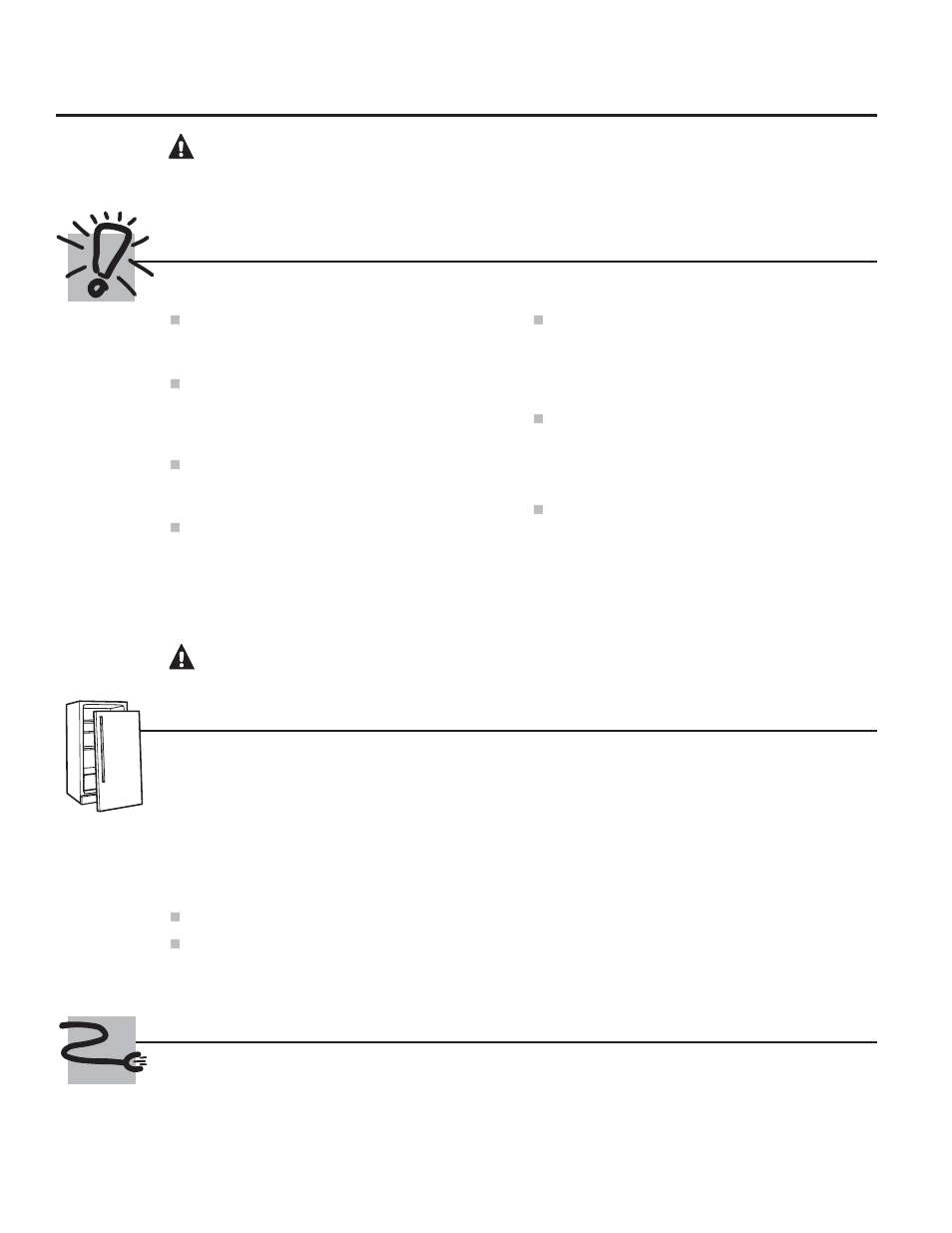 Warning, Danger! risk of child entrapment, Use of extension cords | Safety precautions | GE GVS04BDWSS User Manual | Page 2 / 28