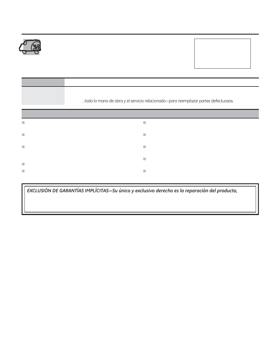 Garantía del enfriador de vinos | GE GVS04BDWSS User Manual | Page 27 / 28