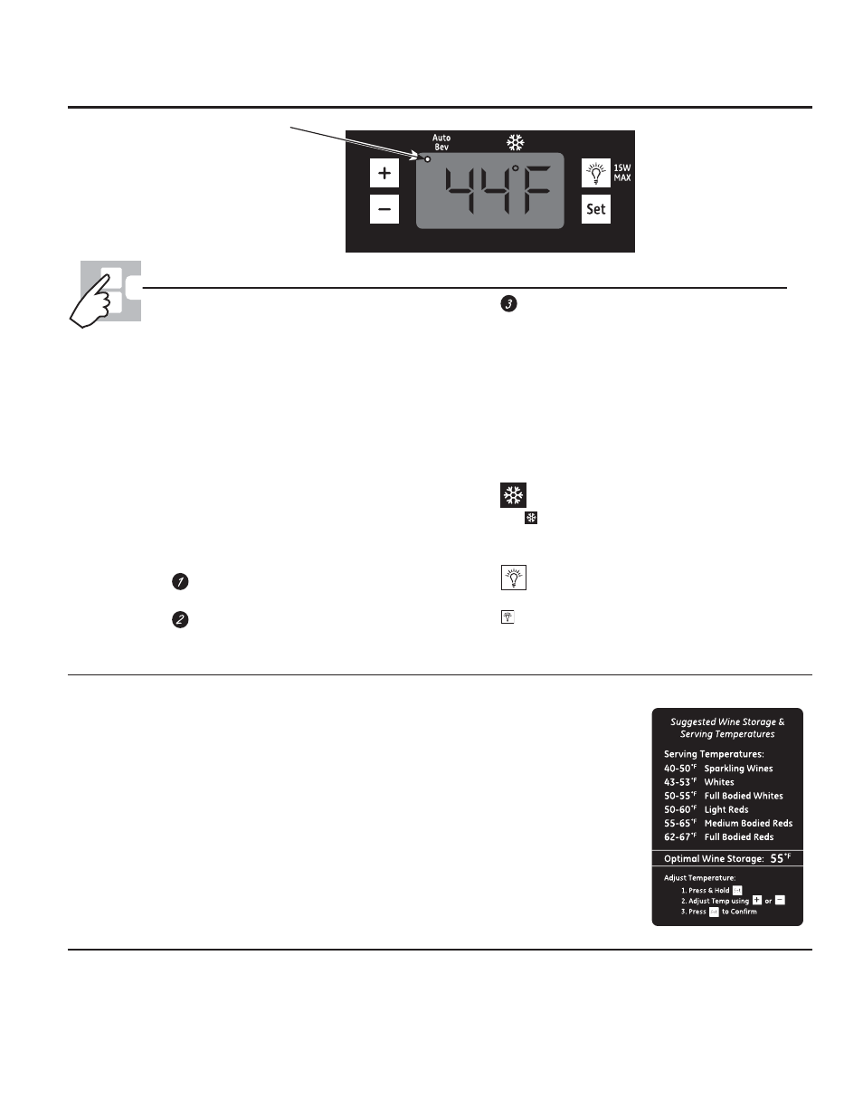 About the control and settings, Control settings | GE GVS04BDWSS User Manual | Page 5 / 28