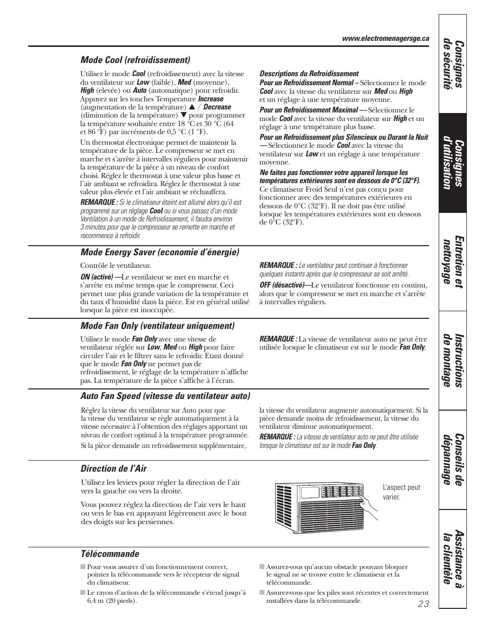 GE AEQ12AQ User Manual | Page 23 / 52