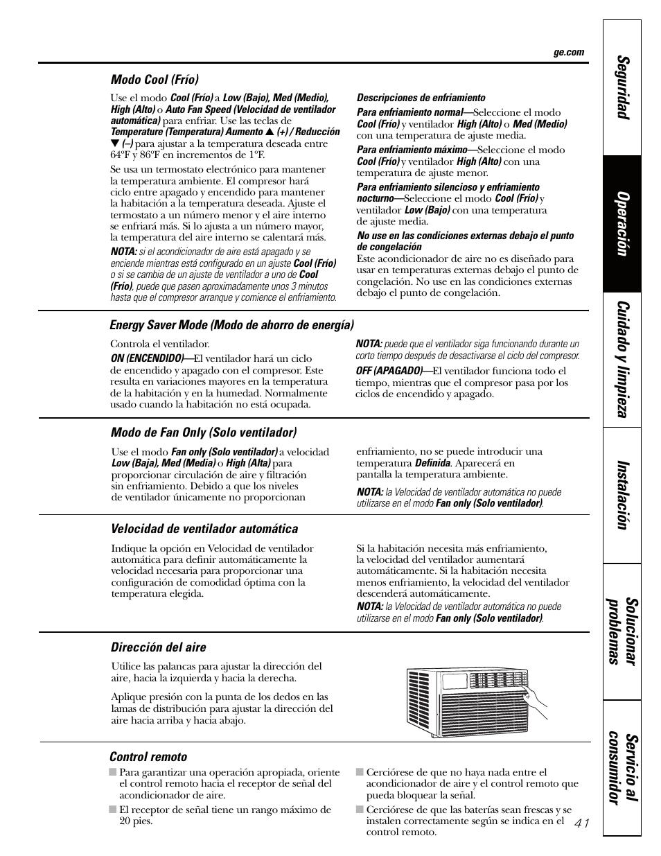 GE AEQ12AQ User Manual | Page 41 / 52