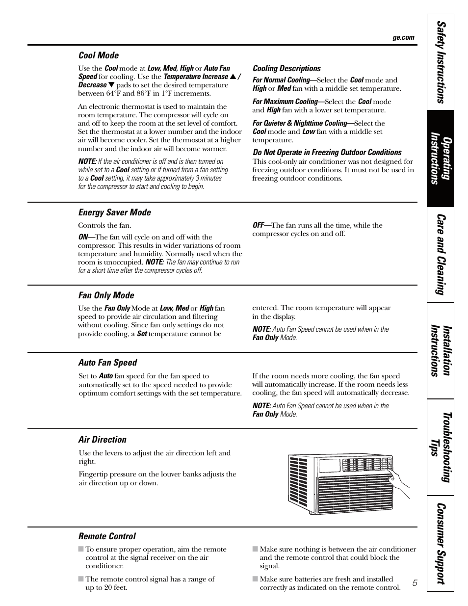 GE AEQ12AQ User Manual | Page 5 / 52