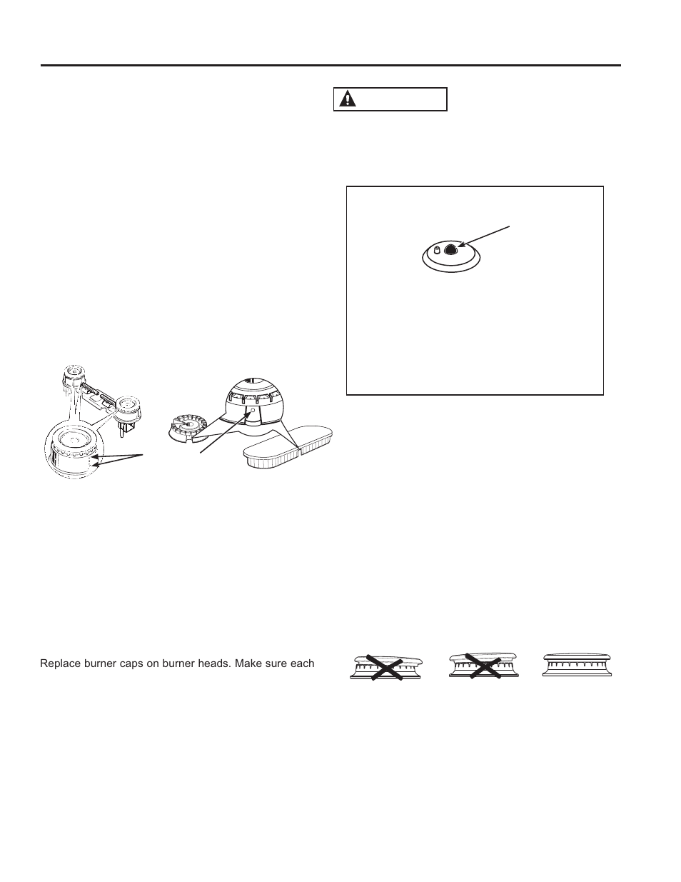 Care and cle aning: cleaning the cook top, Cleaning the cooktop (cont.), Caution | Cleaning the burners | GE JGBS14PCFWW User Manual | Page 19 / 48