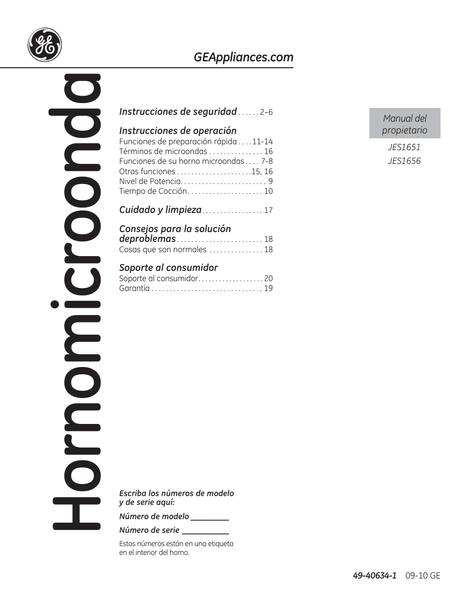 Hornomicroonda | GE JES1656SRSS User Manual | Page 21 / 40