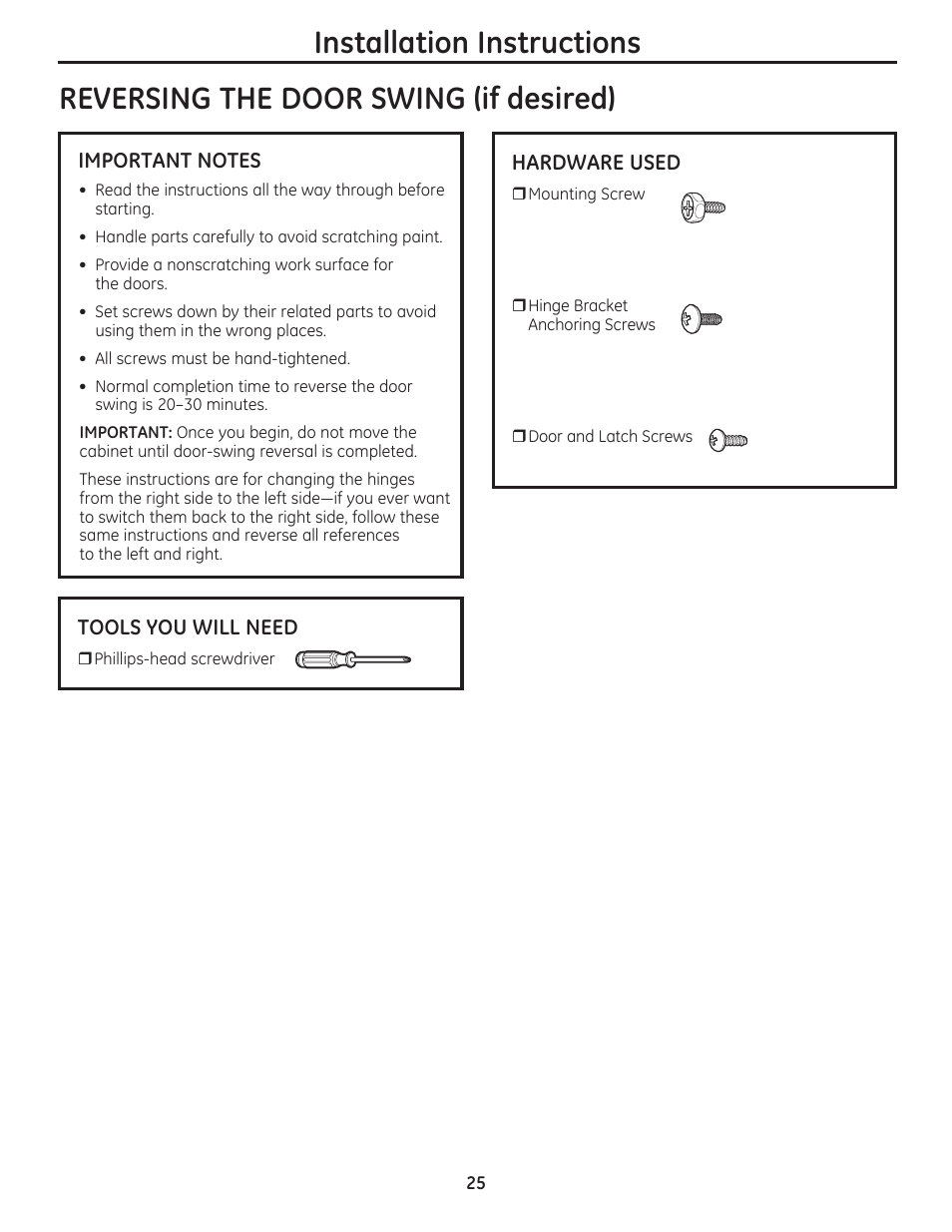 GE DCVH480EKWW User Manual | Page 25 / 108