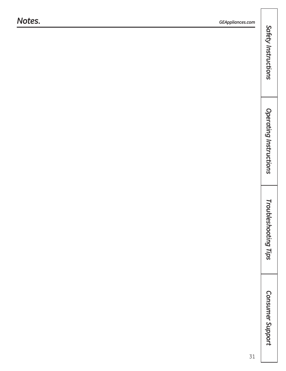 GE DCVH480EKWW User Manual | Page 31 / 108