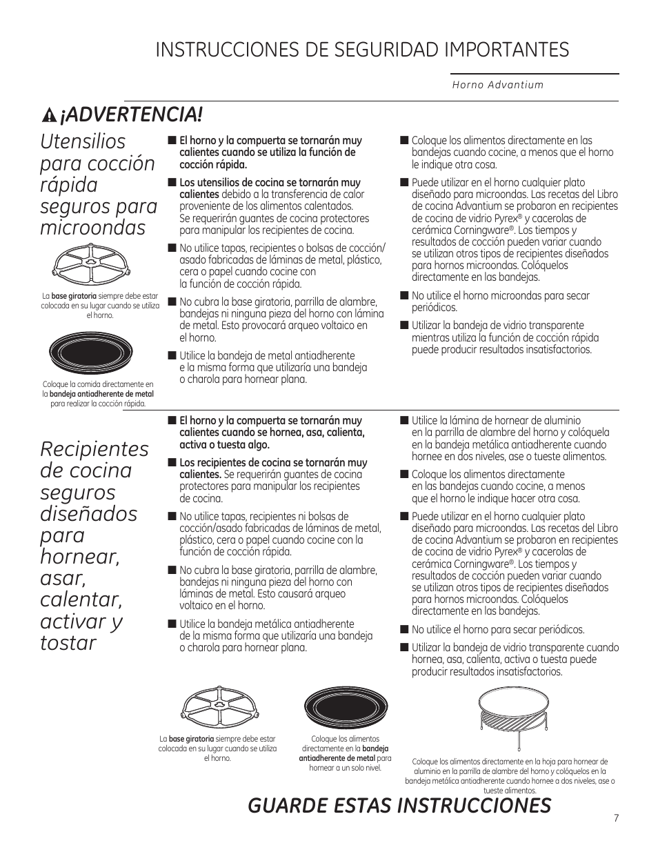 Advertencia, Instrucciones de seguridad importantes, Guarde estas instrucciones | GE PSB9100DFBB User Manual | Page 7 / 76