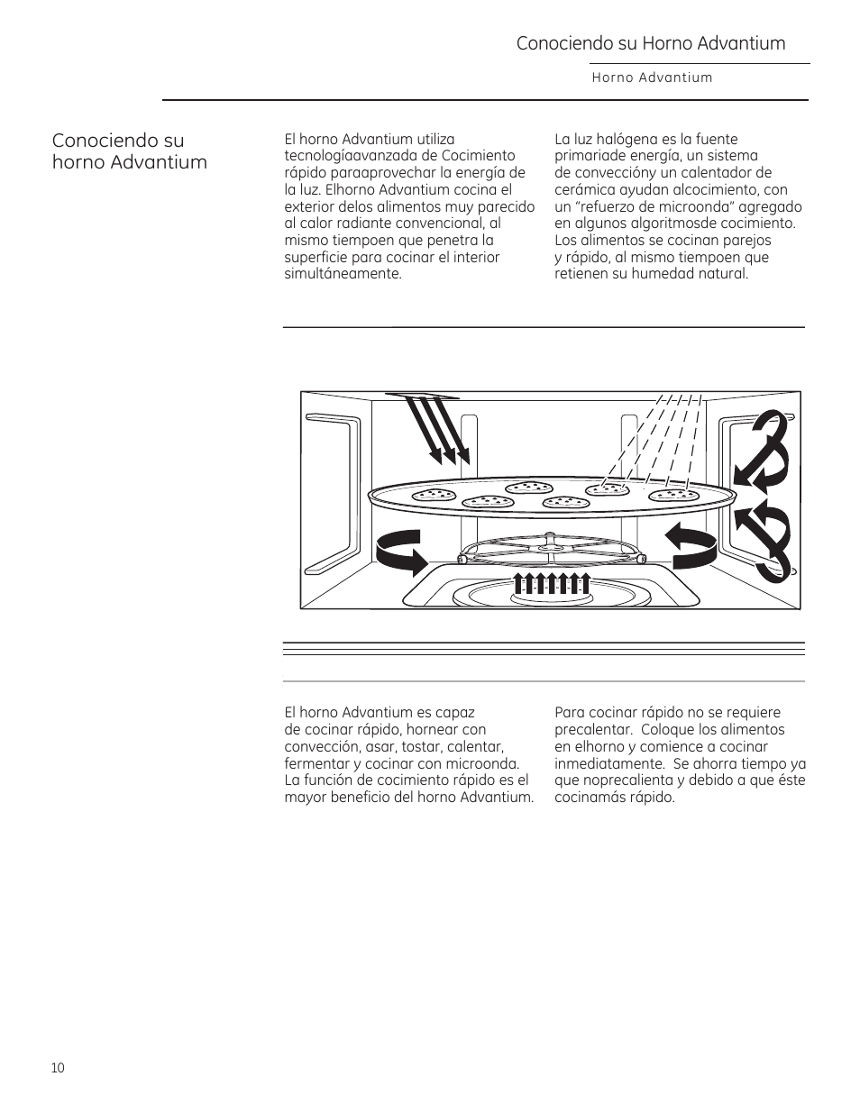 Conociendo su horno advontium, Conociendo su horno advantium | GE CSA1201RSS User Manual | Page 50 / 80