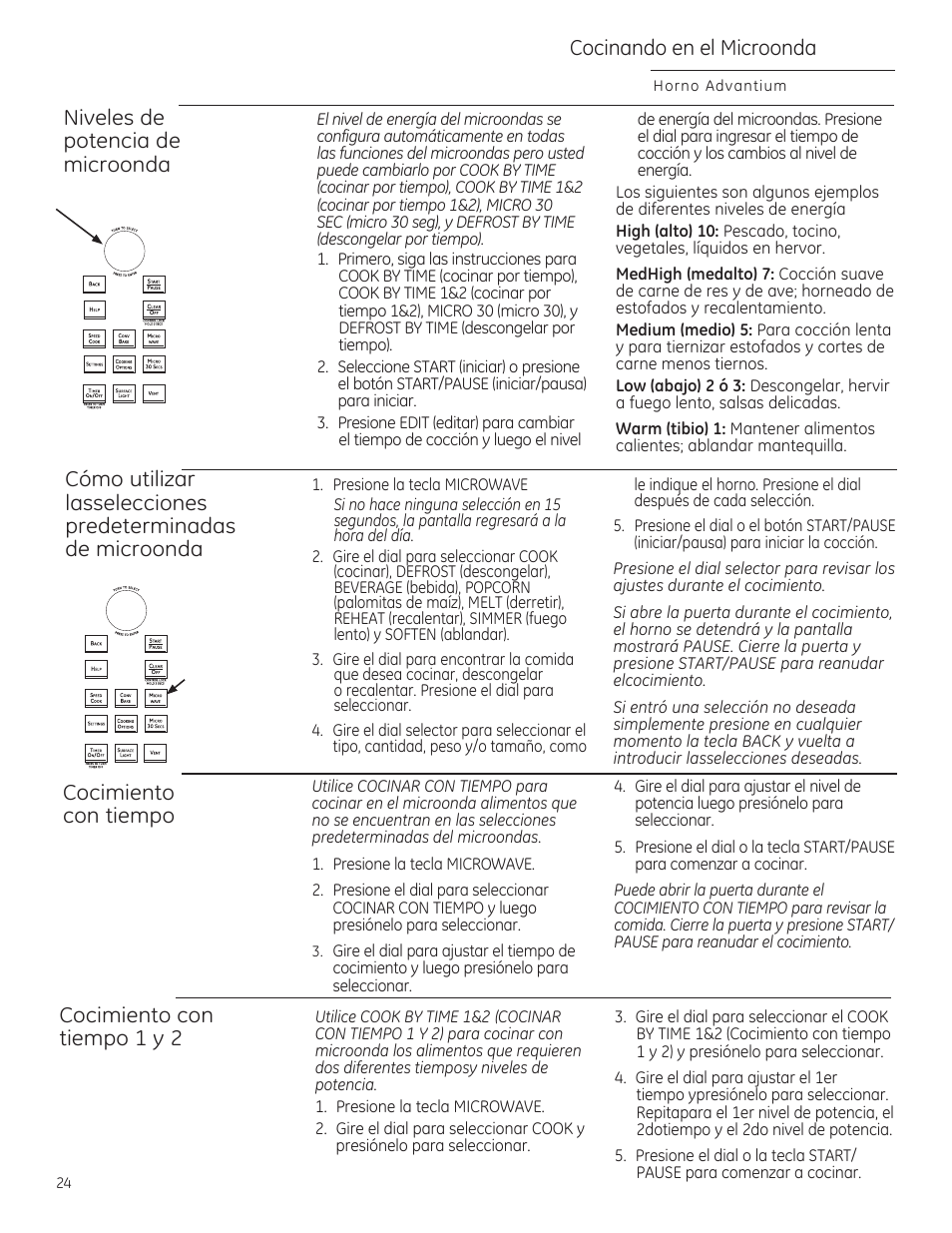 Cocinando en el microonda | GE CSA1201RSS User Manual | Page 64 / 80