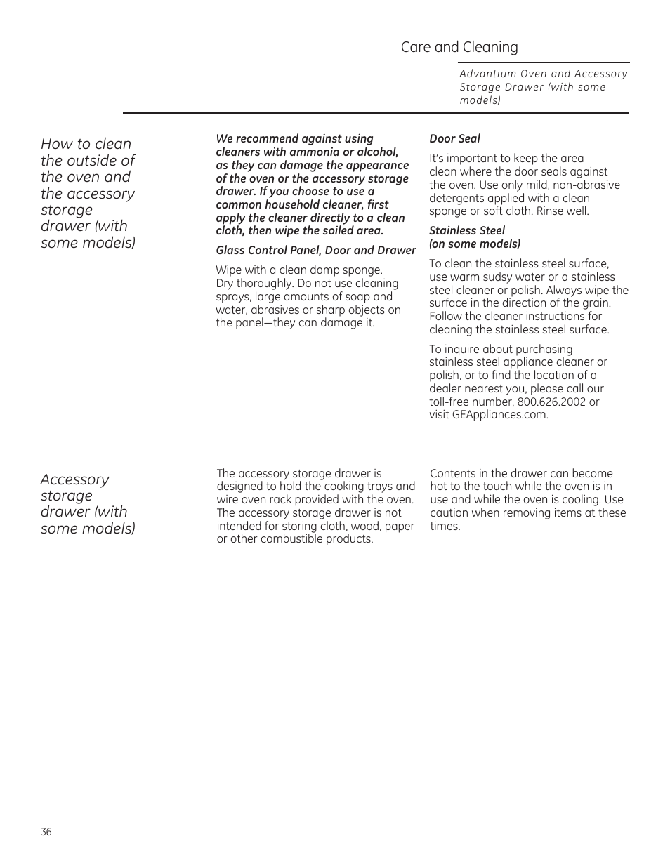 GE PSB9240DFBB User Manual | Page 36 / 76