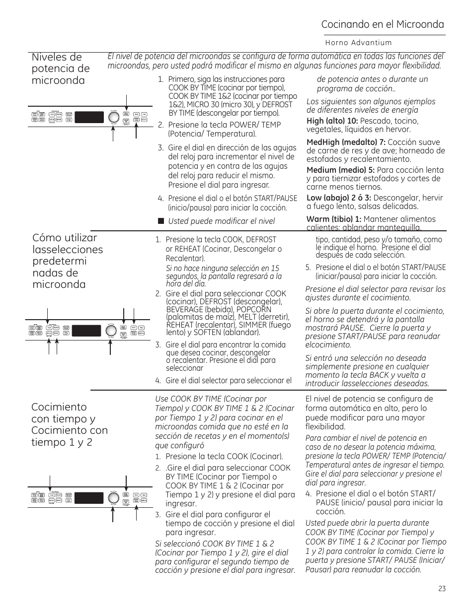 Cocinando en el microonda | GE PSB9240DFBB User Manual | Page 63 / 76