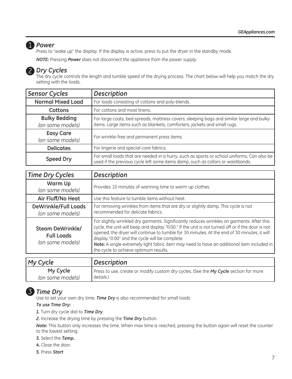 GE GFDN120GDWW User Manual | Page 7 / 60