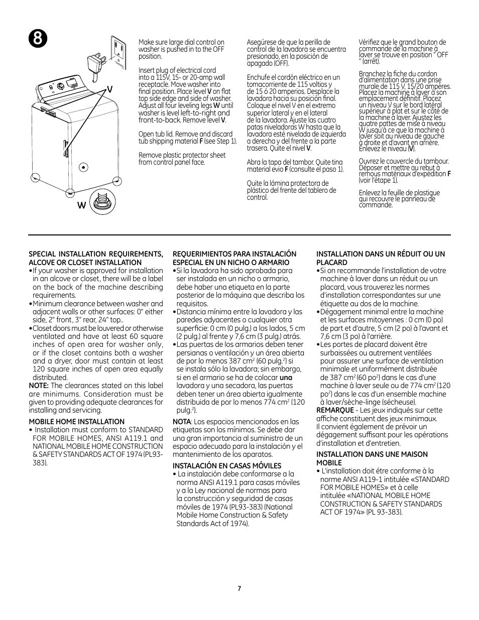 GE GTWS8655DMC User Manual | Page 7 / 8