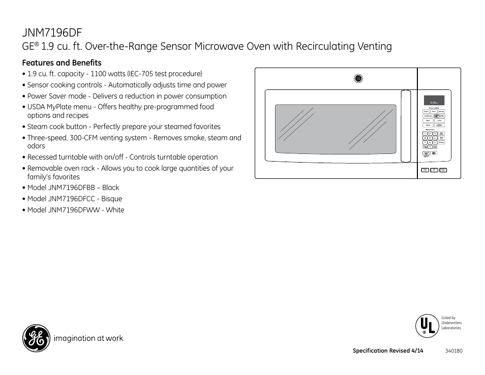 Jnm7196df | GE JNM7196DFBB User Manual | Page 3 / 3