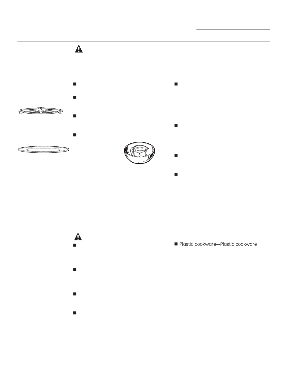 Warning, Caution: burn risk, Save these instructions | Microwave- safe cookware | GE PSA9240DFBB User Manual | Page 6 / 80