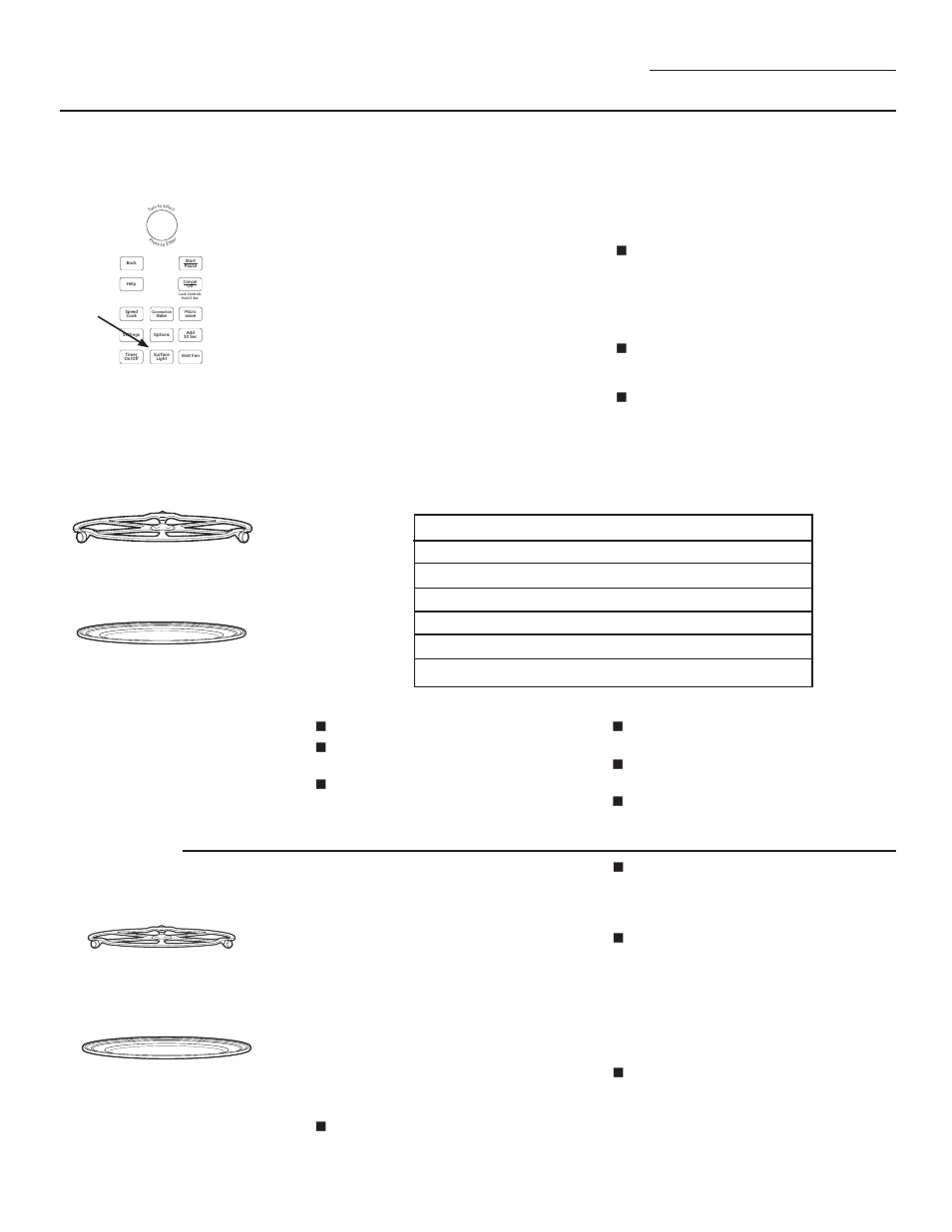 Calentar y fermentar, Calentar, Fermentar | Cuadro de selección de temperatura y humedad, Tipo de comida ajuste de humedad | GE PSA9240DFBB User Manual | Page 62 / 80