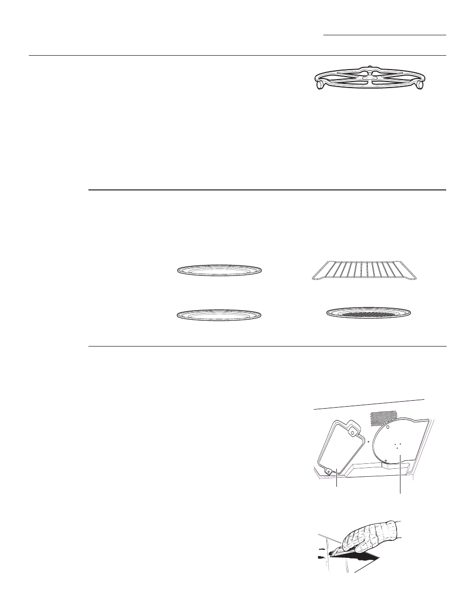 Plato giratorio removible, Cuidado y limpieza, Cubierta de la lámpara halógena y lámina de mica | GE PSA9240DFBB User Manual | Page 73 / 80