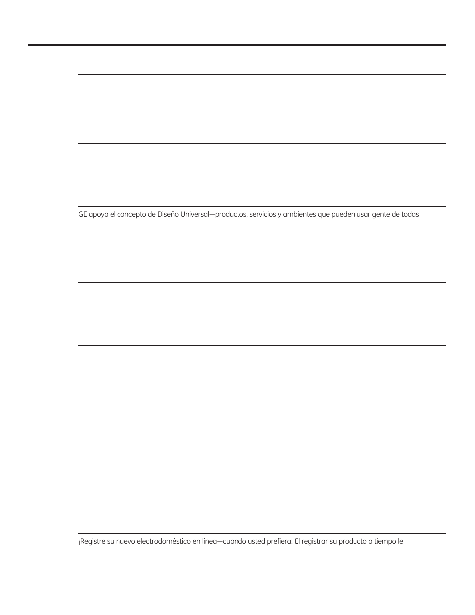 Soporte al consumidor. página web de ge appliances, Solicite una reparación, Piezas y accesorios | Póngase en contacto con nosotros, Registre su electrodoméstico, Garantías ampliadas | GE PSA9240DFBB User Manual | Page 80 / 80