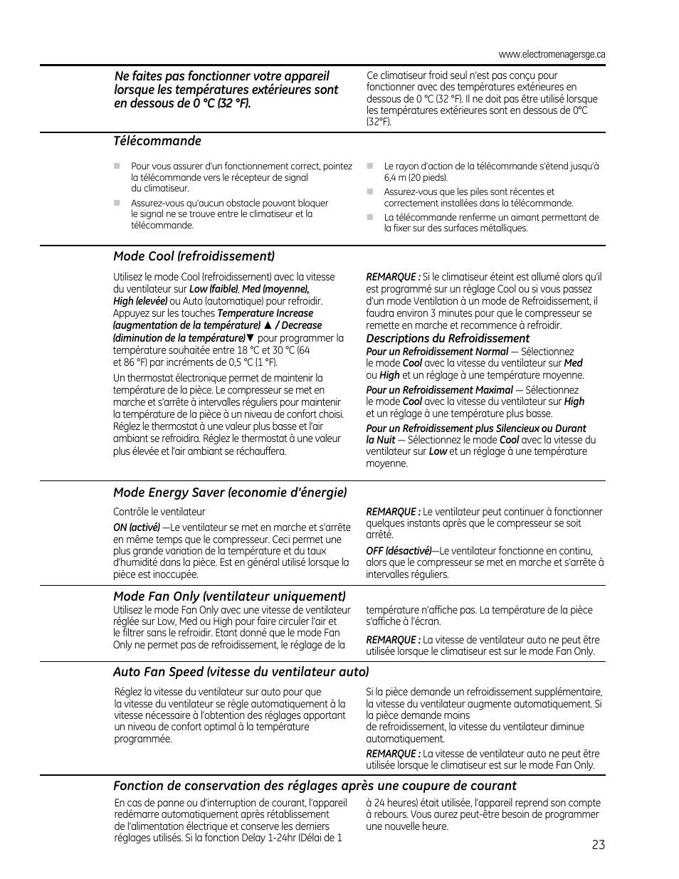 GE AEM25DP User Manual | Page 23 / 56